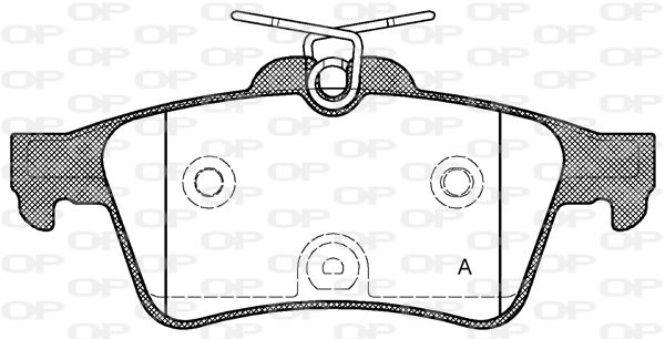 OPEN PARTS Комплект тормозных колодок, дисковый тормоз BPA0842.40